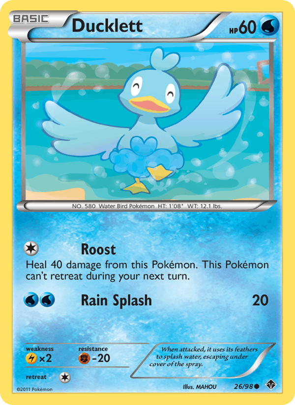 Ducklett 26/98 Emerging Powers English Pokémon card