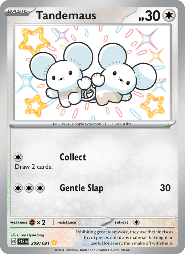 Tandemaus 209/91 Paldean Fates English Pokémon card