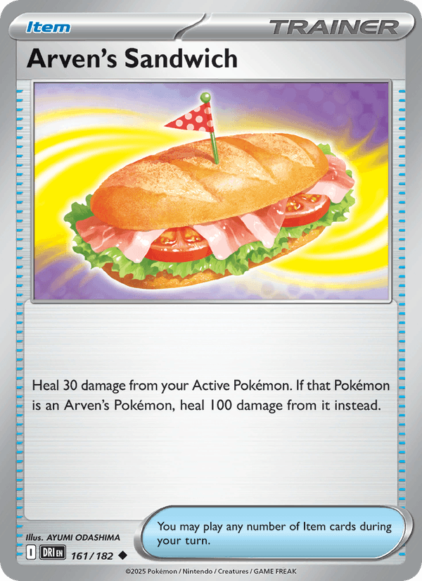 Arven's Sandwich 161/182 Destined Rivals English Pokémon card