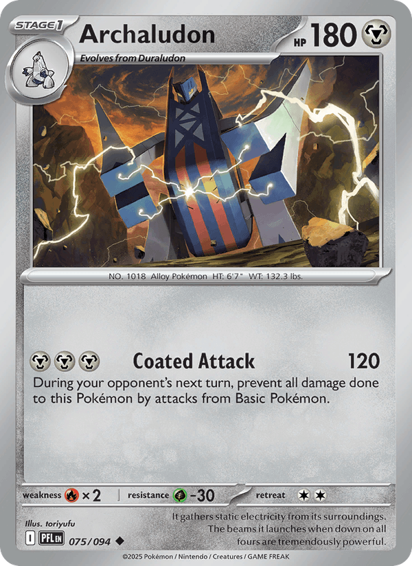 Archaludon 75/94 Phantasmal Flames English Pokémon card