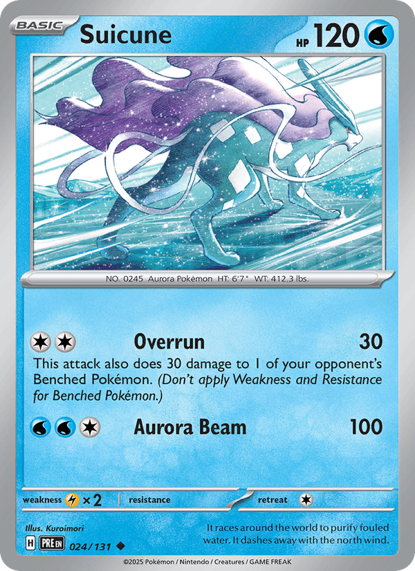 Suicune 24/131 Prismatic Evolutions English Pokémon card