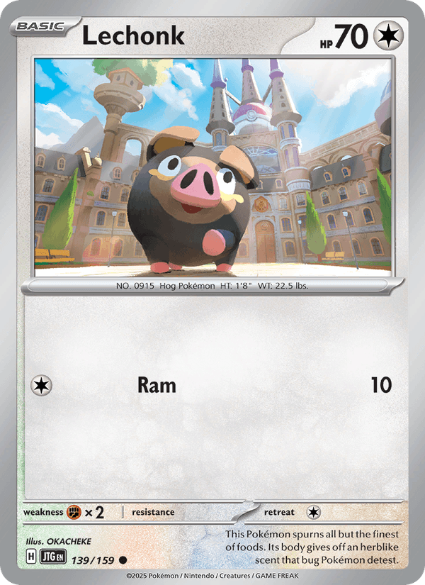 Lechonk 139/159 Journey Together English Pokémon card
