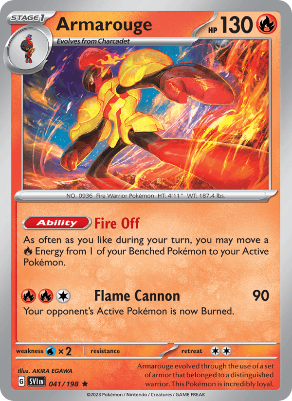 Armarouge 41/198 Scarlet & Violet English Pokémon card
