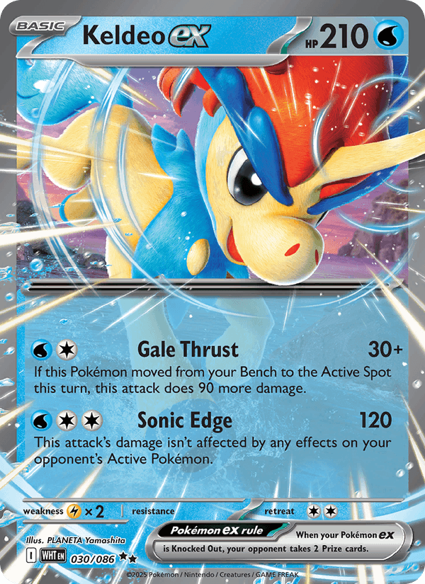 Keldeo ex 30/86 White Flare English Pokémon card