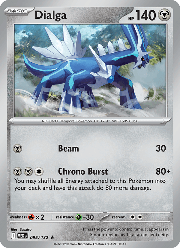 Dialga 95/132 Mega Evolution English Pokémon card
