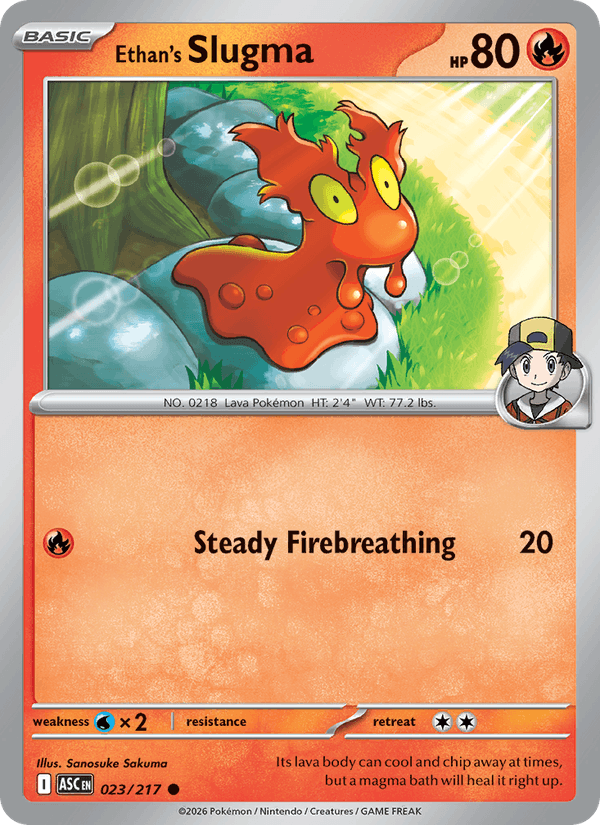 Ethan's Slugma 23/217 Ascended Heroes English Pokémon card