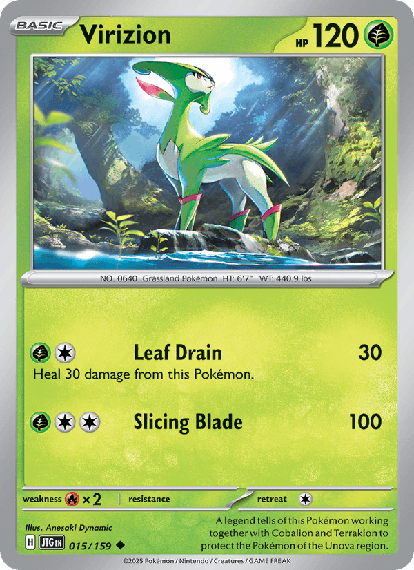 Virizion 15/159 Journey Together English Pokémon card