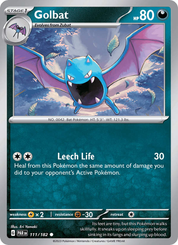 Golbat 111/182 Paradox Rift English Pokémon card