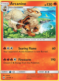 Arcanine 22/149 Sun & Moon Base Set English Pokémon card