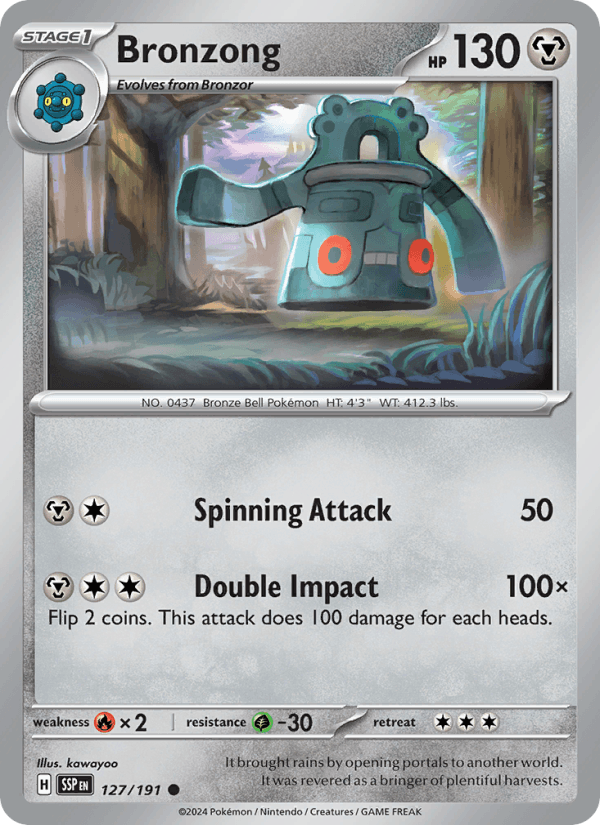Bronzong 127/191 Surging Sparks English Pokémon card