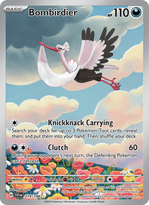 Bombirdier 219/198 Scarlet & Violet English Pokémon card