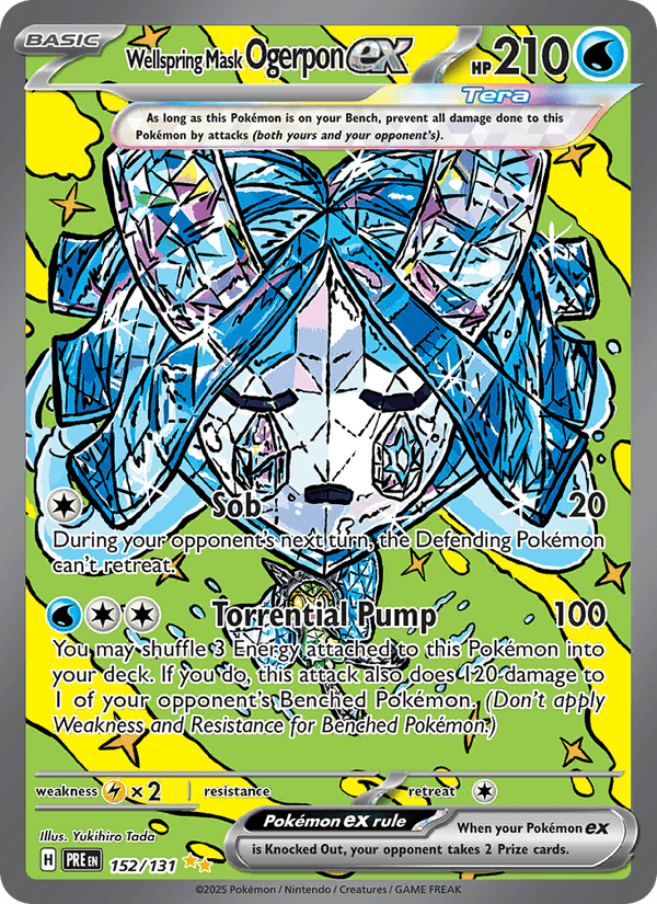 Wellspring Mask Ogerpon ex 152/131 Prismatic Evolutions English Pokémon card