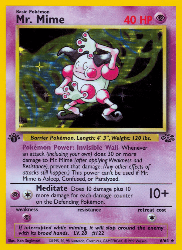 Mr. Mime 6/64 Jungle English Pokémon card
