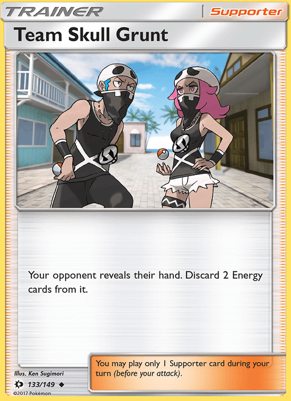 Team Skull Grunt 133/149 Sun & Moon Base Set English Pokémon card