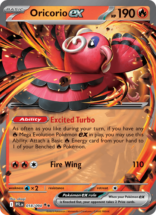 Oricorio ex 18/94 Phantasmal Flames English Pokémon card
