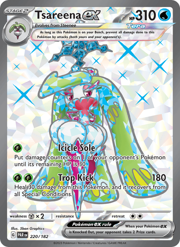 Tsareena ex 220/182 Paradox Rift English Pokémon card