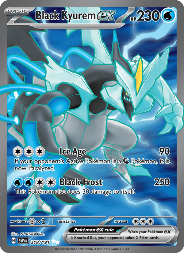 Black Kyurem ex 218/191 Surging Sparks English Pokémon card