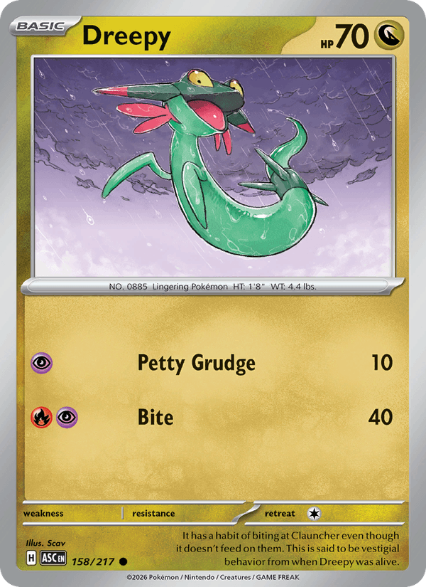 Dreepy 158/217 Ascended Heroes English Pokémon card