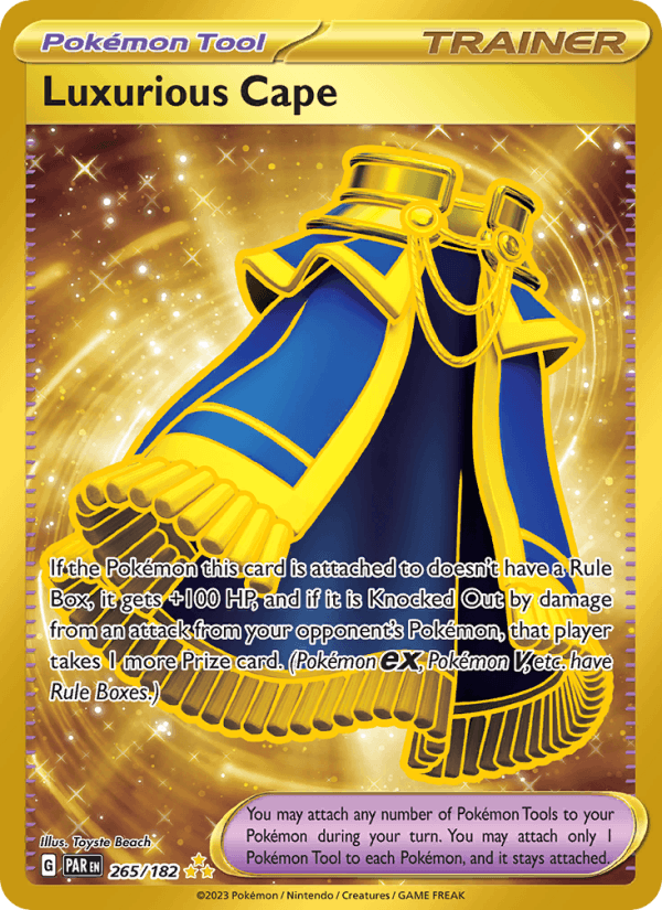 Luxurious Cape 265/182 Paradox Rift English Pokémon card