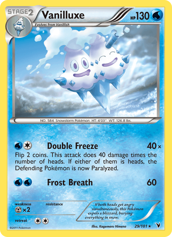Vanilluxe 29/101 Noble Victories English Pokémon card