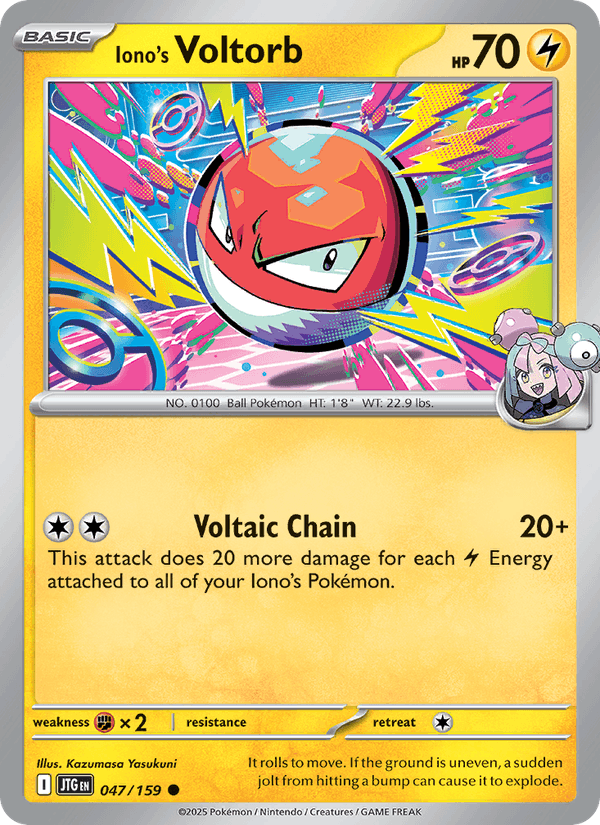 Iono's Voltorb 47/159 Journey Together English Pokémon card
