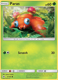 Paras 4/149 Sun & Moon Base Set English Pokémon card