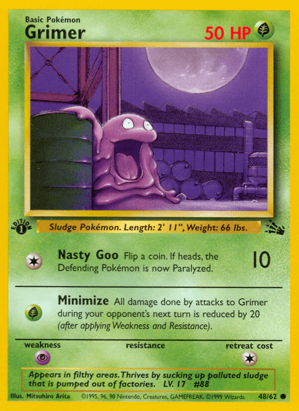 Grimer 48/62 Fossil English Pokémon card