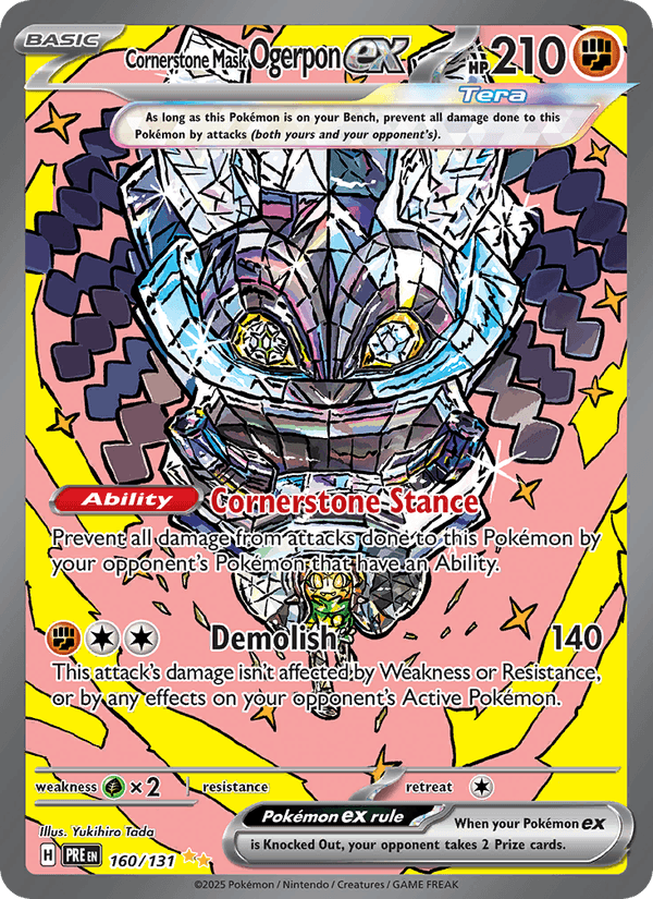 Cornerstone Mask Ogerpon ex 160/131 Prismatic Evolutions English Pokémon card
