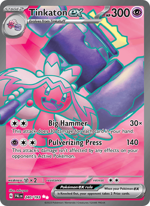 Tinkaton ex 240/193 Paldea Evolved English Pokémon card