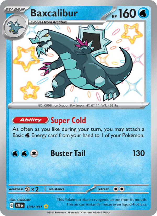 Baxcalibur 130/91 Paldean Fates English Pokémon card