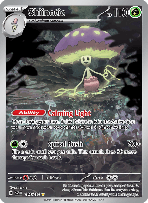 Shiinotic 194/191 Surging Sparks English Pokémon card