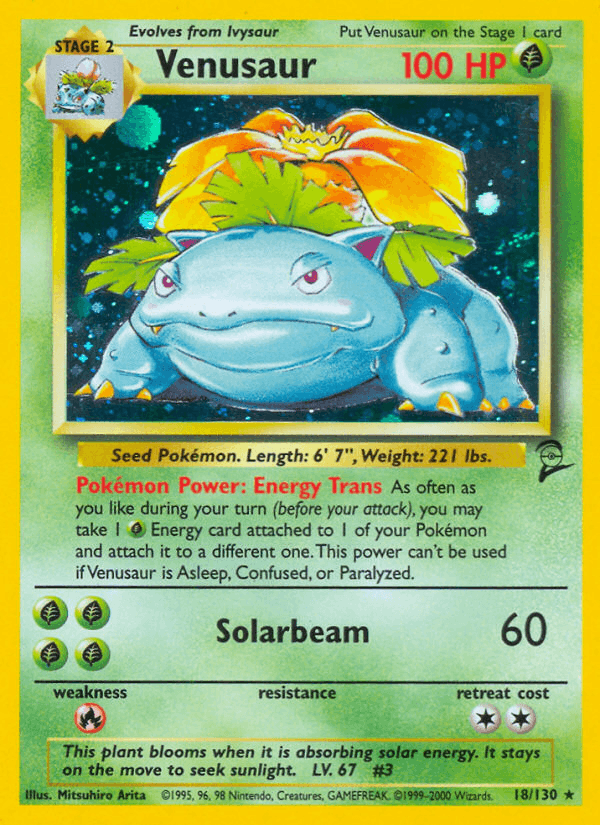 Venusaur 18/130 Base Set 2 English Pokémon card