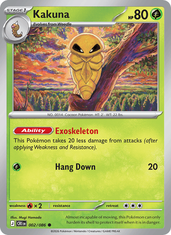Kakuna 2/86 Chaos Rising English Pokémon card