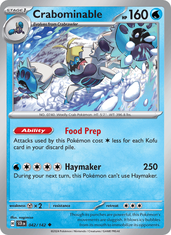 Crabominable 42/142 Stellar Crown English Pokémon card