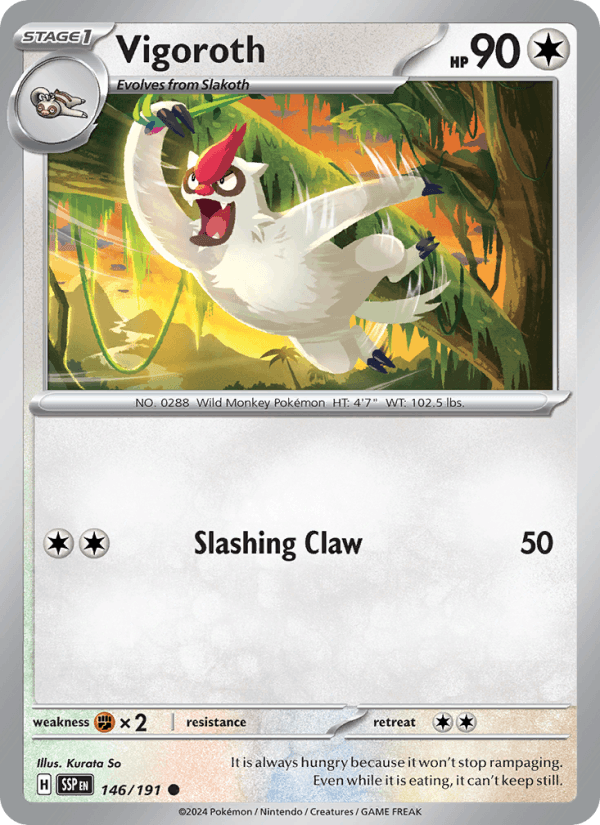 Vigoroth 146/191 Surging Sparks English Pokémon card