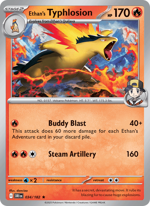 Ethan's Typhlosion 34/182 Destined Rivals English Pokémon card