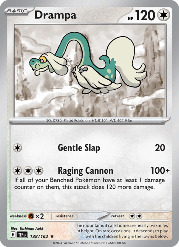 Drampa 138/162 Temporal Forces English Pokémon card
