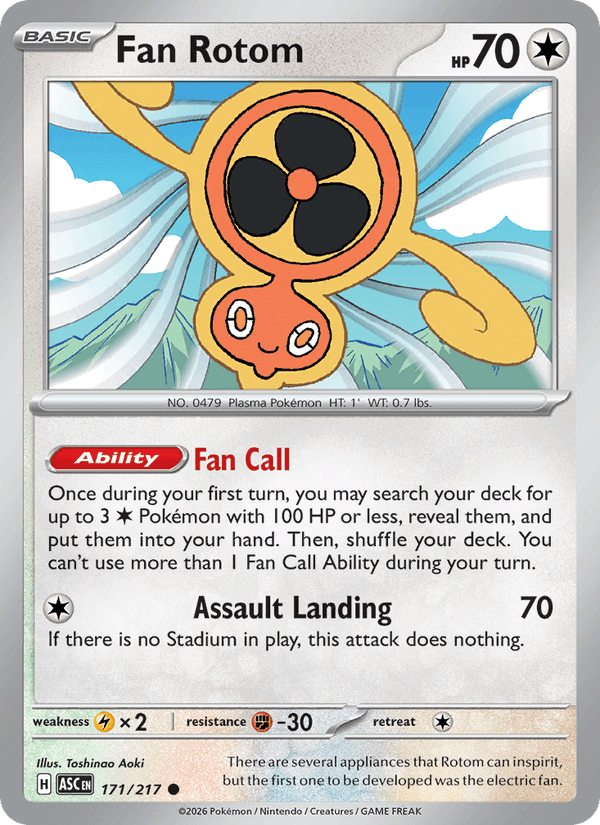 Fan Rotom 171/217 Ascended Heroes English Pokémon card