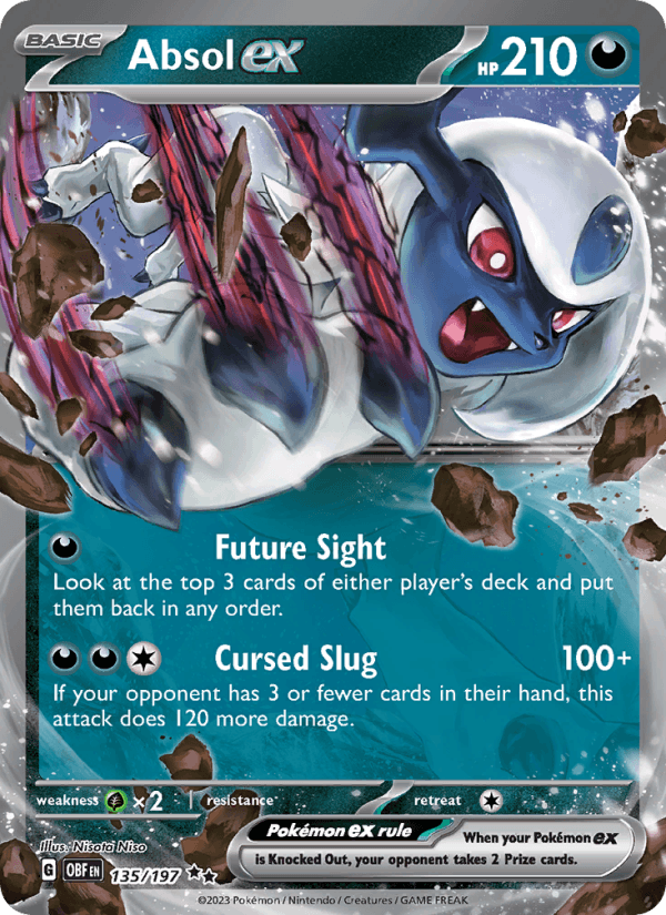 Absol ex 135/197 Obsidian Flames English Pokémon card