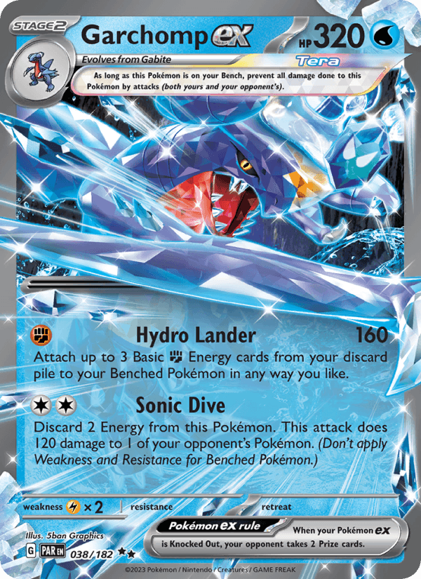 Garchomp ex 38/182 Paradox Rift English Pokémon card