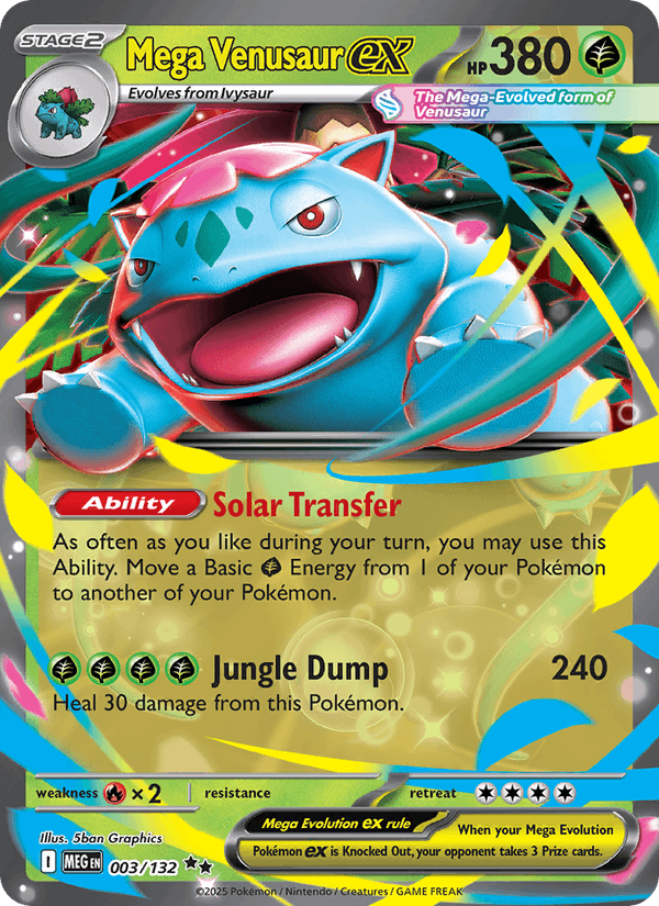 Mega Venusaur ex 3/132 Mega Evolution English Pokémon card