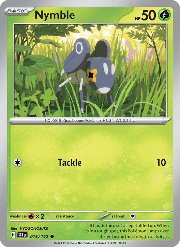 Nymble 15/142 Stellar Crown English Pokémon card
