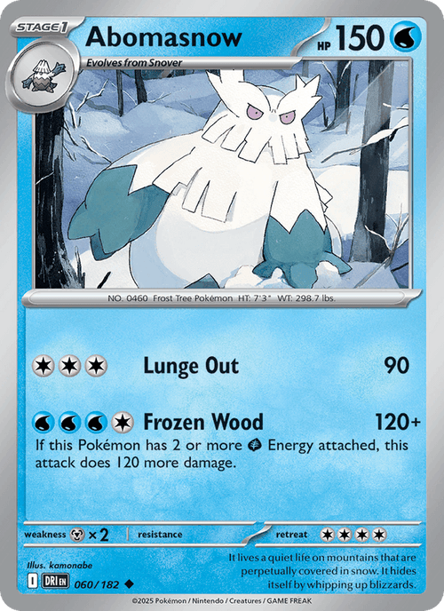 Abomasnow 60/182 Destined Rivals English Pokémon card