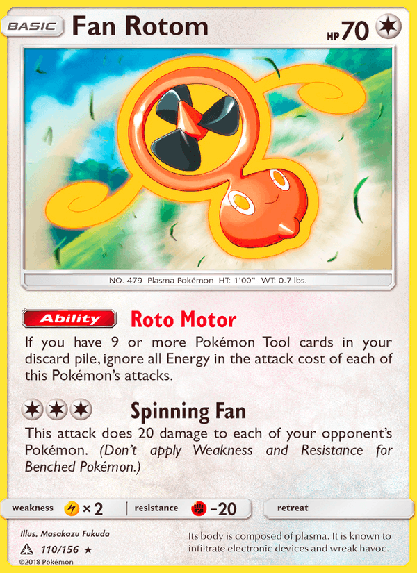 Fan Rotom 110/156 Ultra Prism English Pokémon card