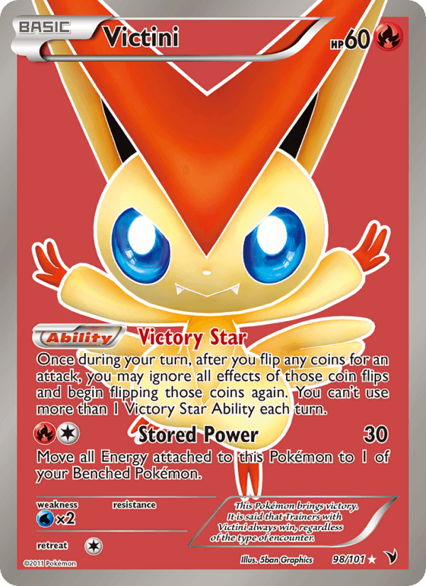 Victini 98/101 Noble Victories English Pokémon card