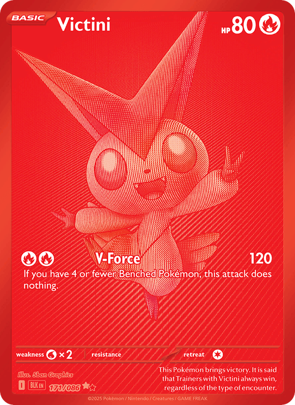 Victini 171/86 Black Bolt English Pokémon card