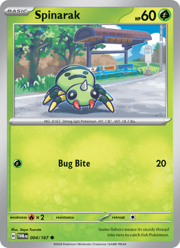 Spinarak 4/167 Twilight Masquerade English Pokémon card