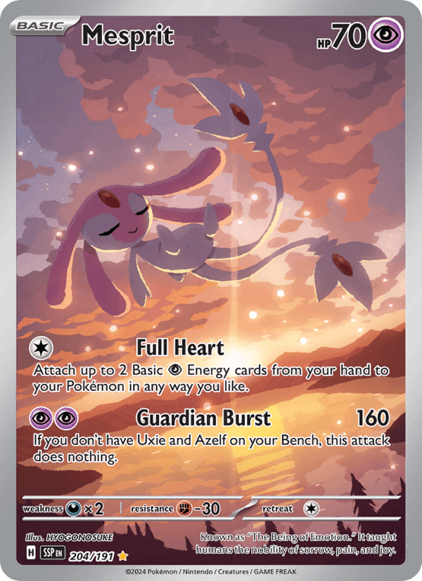 Mesprit 204/191 Surging Sparks English Pokémon card
