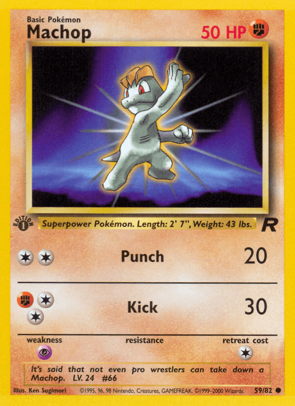 Machop 59/82 Team Rocket English Pokémon card