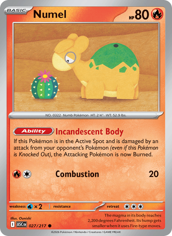 Numel 27/217 Ascended Heroes English Pokémon card